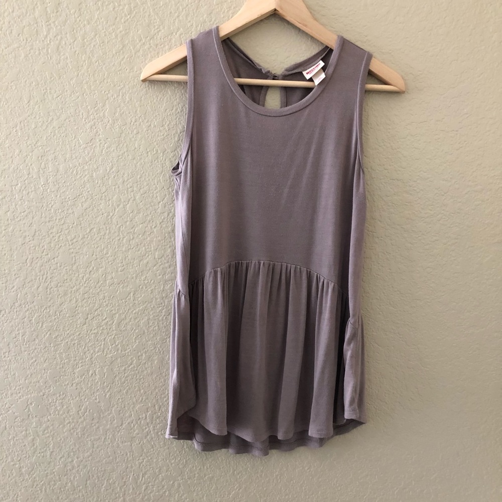 Loose peplum tank top